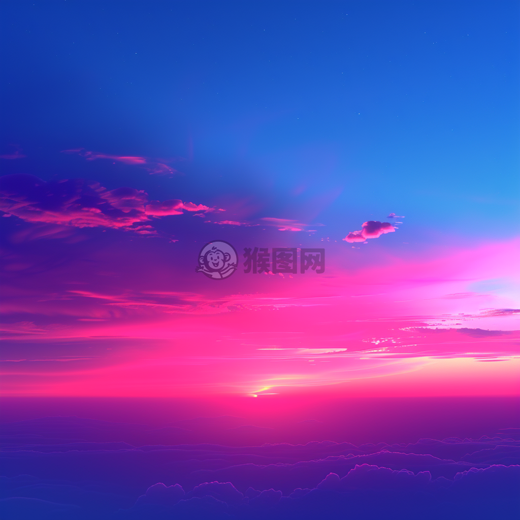 荧光粉蓝背景渐变，演绎梦幻之美