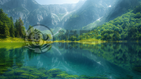 高原湖泊映高山，草原如画入眼帘