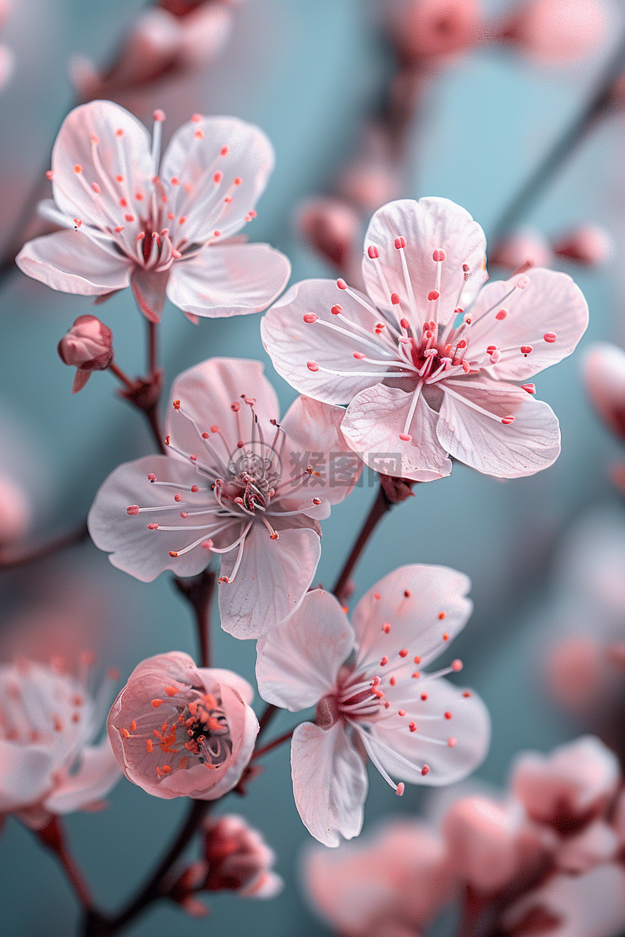 轻蓝花语，白樱之赠