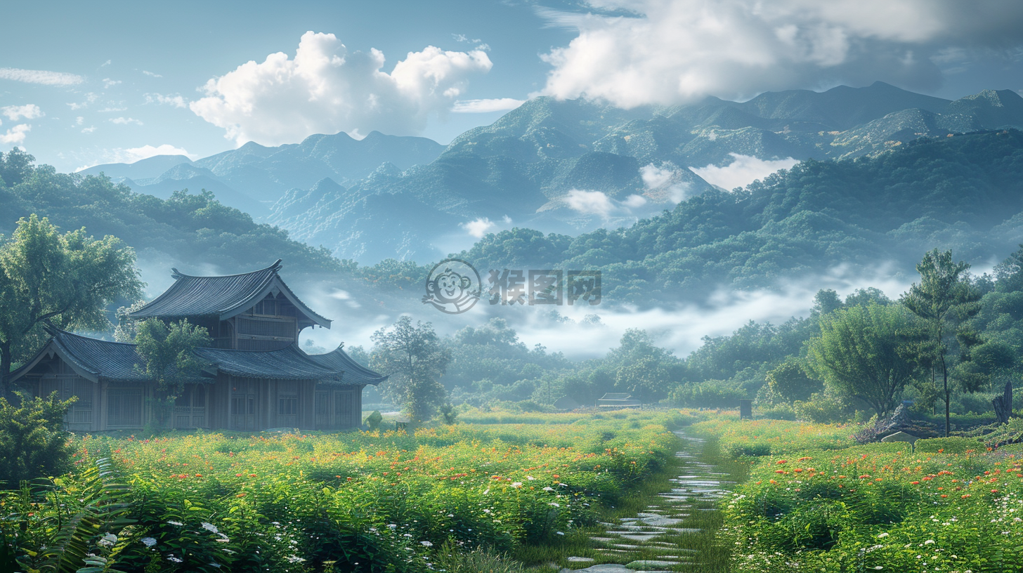 乡村风情壁纸：高品质，高质量，精细细节，极宽视野。