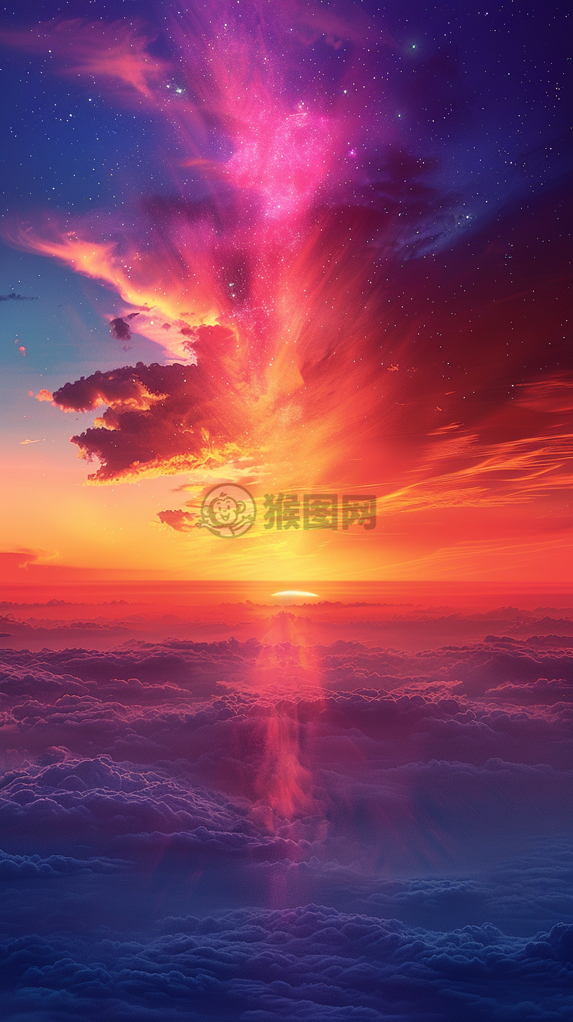 淡雅色彩，简约风格，紫色渐变背景下的柔和色调