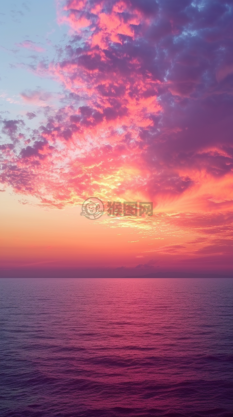 淡雅色彩，简约风格，紫色渐变背景下的有机形状