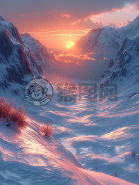 雪山晨曦 