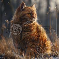 阳光下的肥猫壁纸