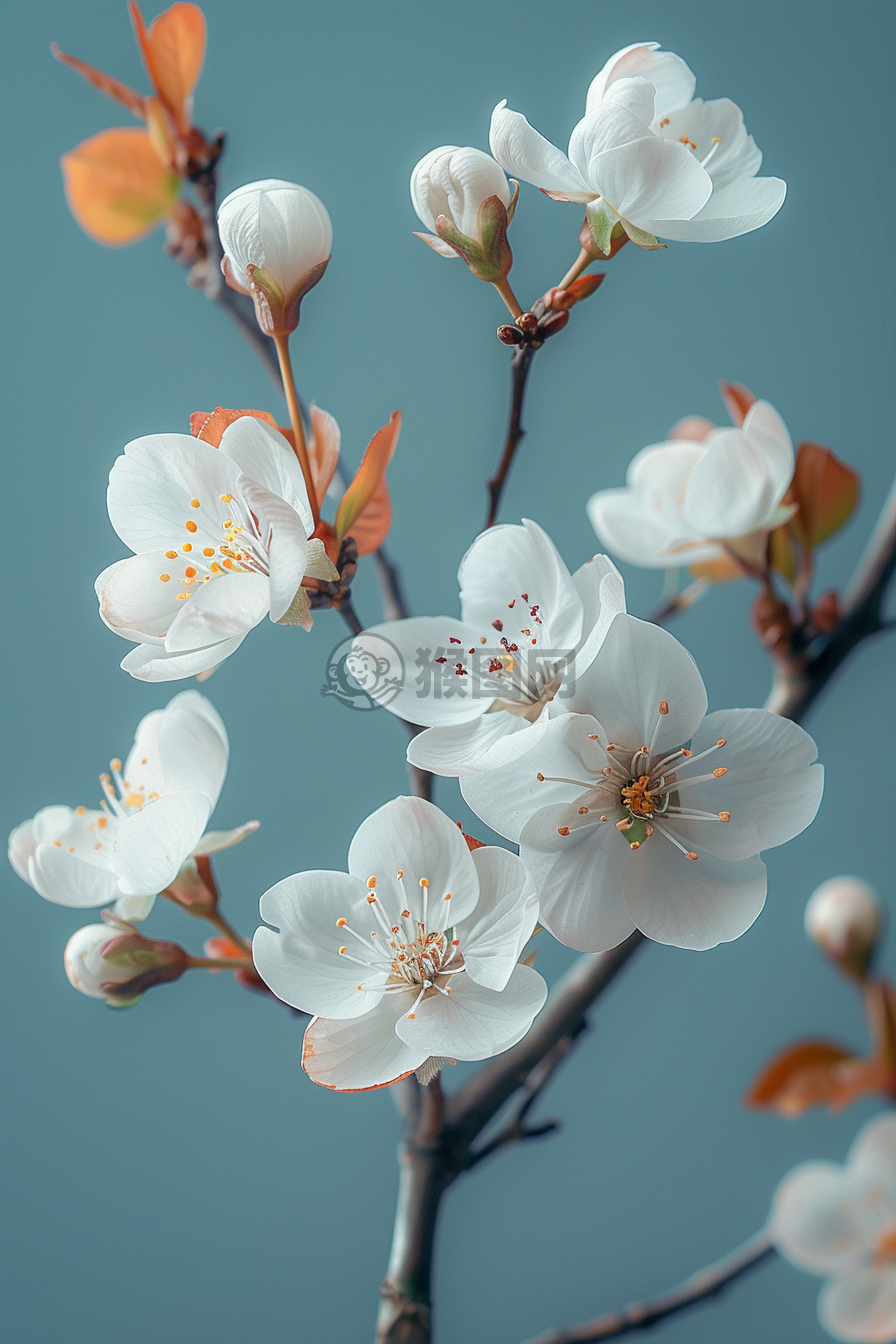 轻蓝花语，白樱之赠