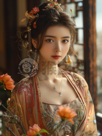 微笑花间照，灿烂阳光下。