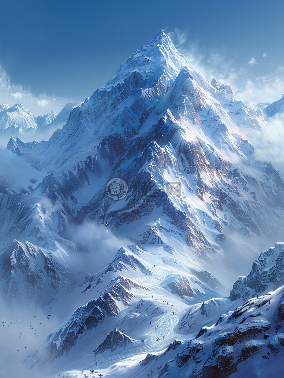雪山日出 