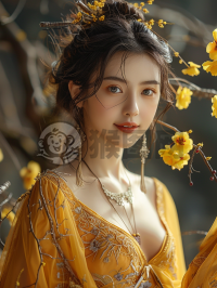 盛夏阳光下的中国美女