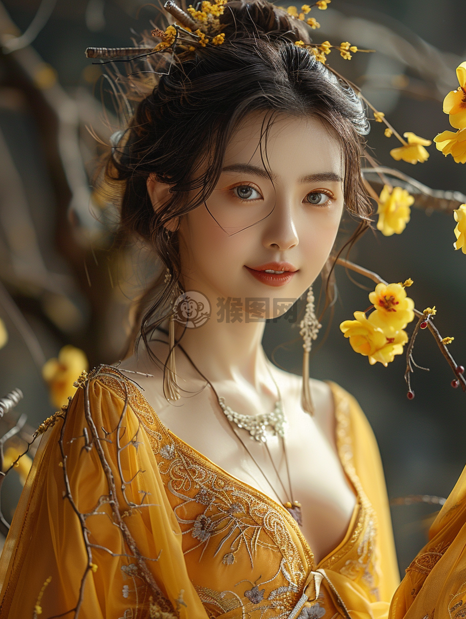 盛夏阳光下的中国美女
