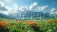 草原鲜花绽放，8K CG壁纸展现极美画面。