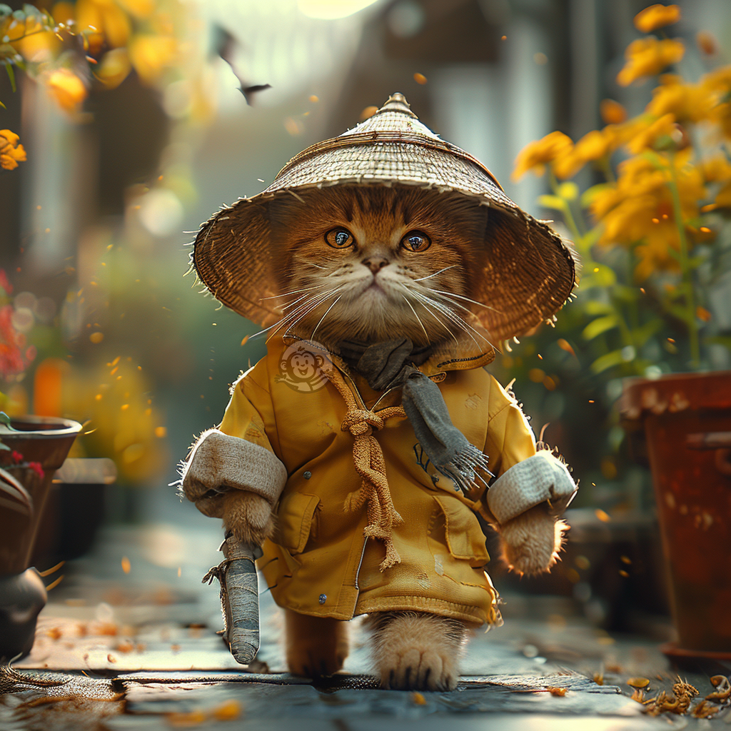 夏日城市街头猫步壁纸