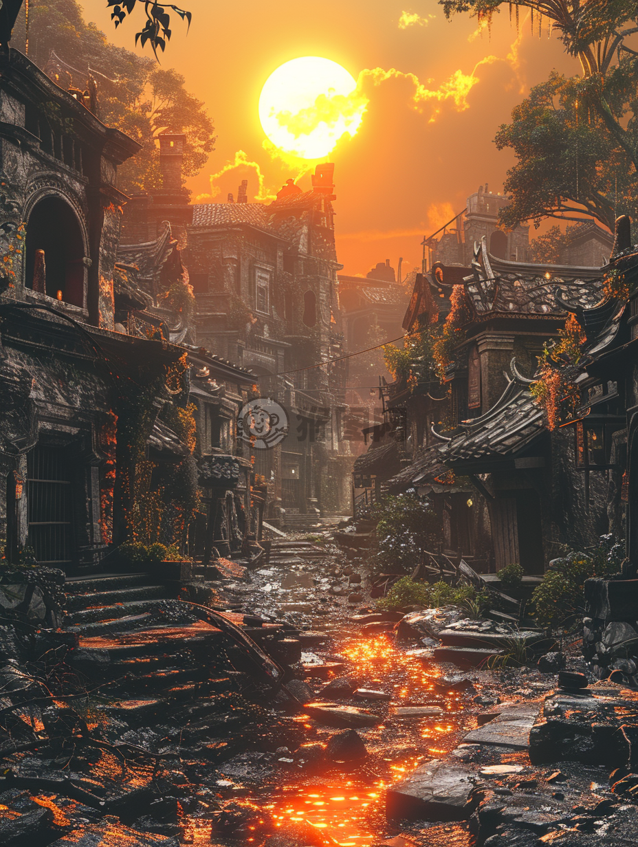 夕阳下的颓城记