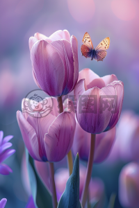 紫鸢飞舞，白底画卷