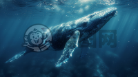 深海鲸跃乐无穷，水生物欢聚共舞