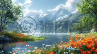 绚丽草原，独特视界，8K精致CG壁纸