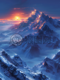 雪山晨曦 