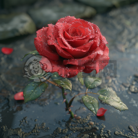 CG Unity 8K壁纸，细致入微的红玫瑰