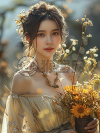 阳光下的中国美女