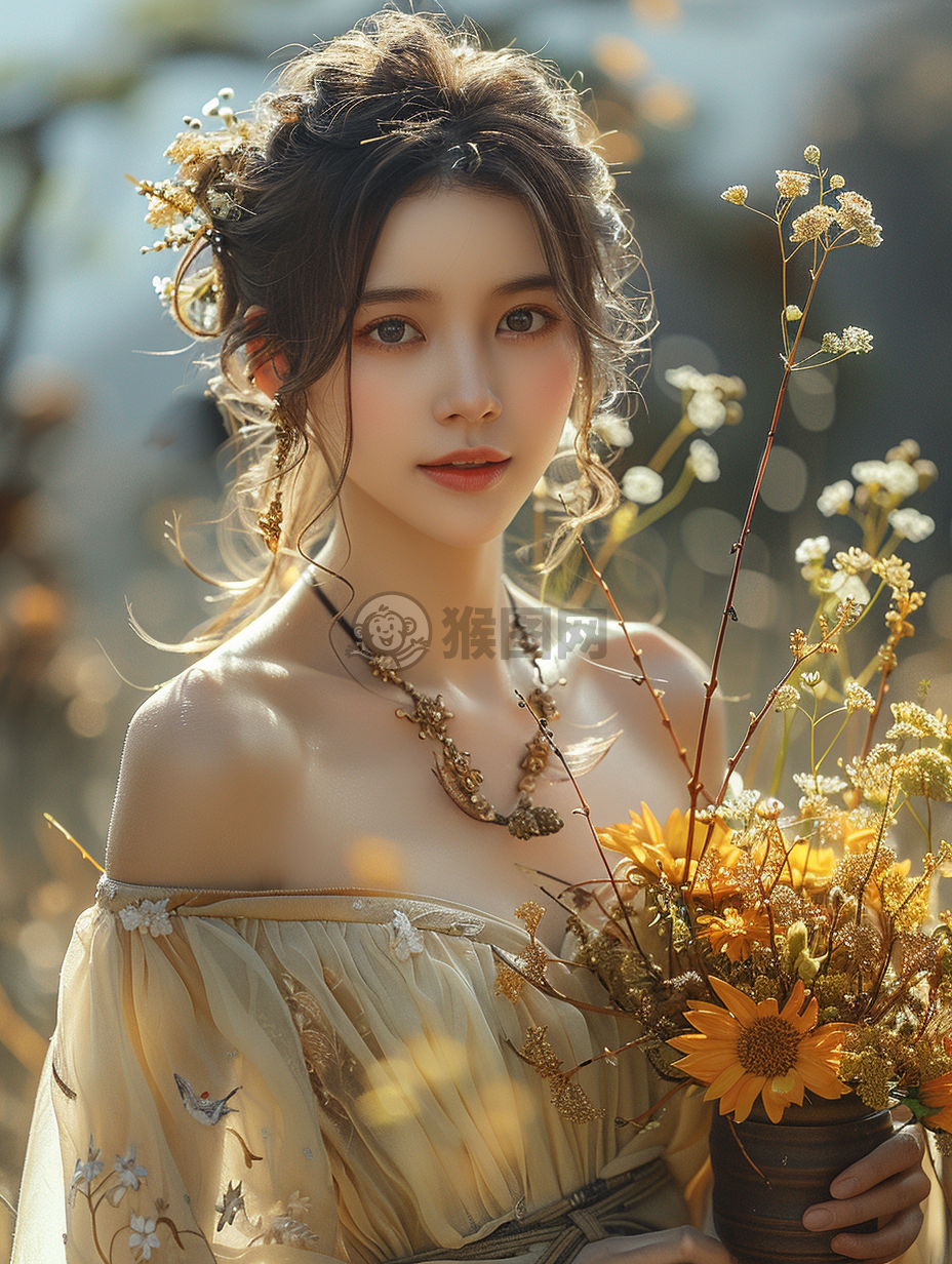 阳光下的中国美女