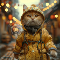 夏日城市街头猫步壁纸