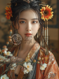 阳光下的中国美女