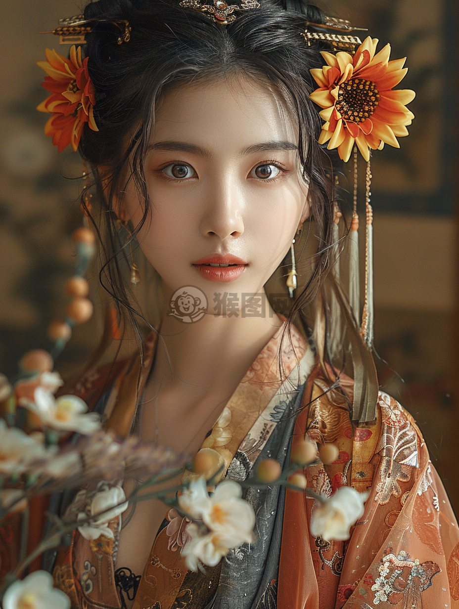 阳光下的中国美女