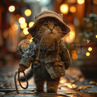 城市街头装扮猫娘壁纸 8K细节极尽展示