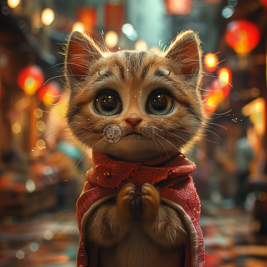 精美的CG Unity壁纸，展现可爱猫咪的高质感