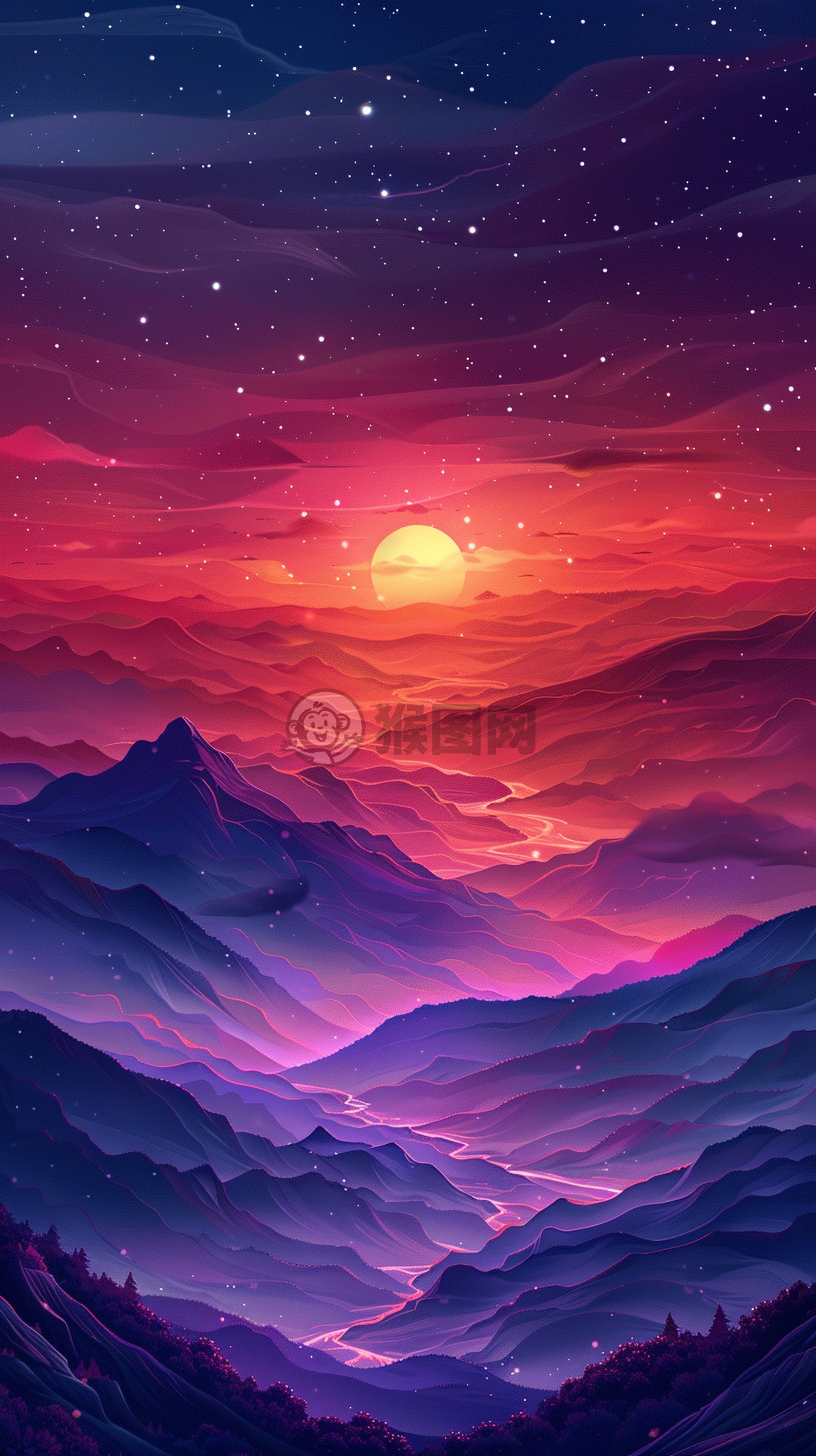 柔和色彩简约背景渐变风格设计