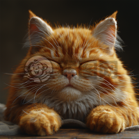 阳光下的肥猫悠闲写真
