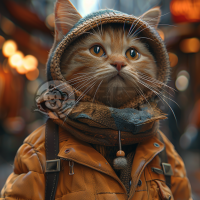 夏日城市街头猫步壁纸