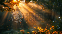 晨曦洒满枝头，美丽自然绽放。