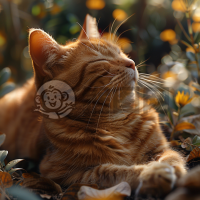 阳光下的肥猫壁纸