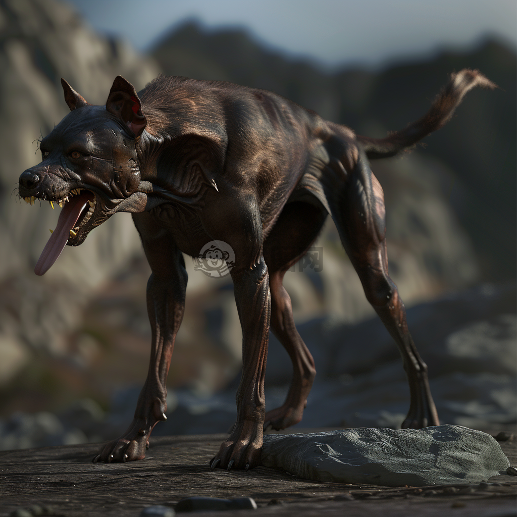 震撼CG壁纸：壮烈的大狗身临其境