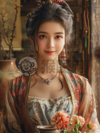 绽放的向日葵中国美女