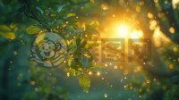 晨曦映照枝头，美丽自然绽放，450字