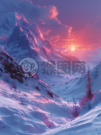雪山晨曦