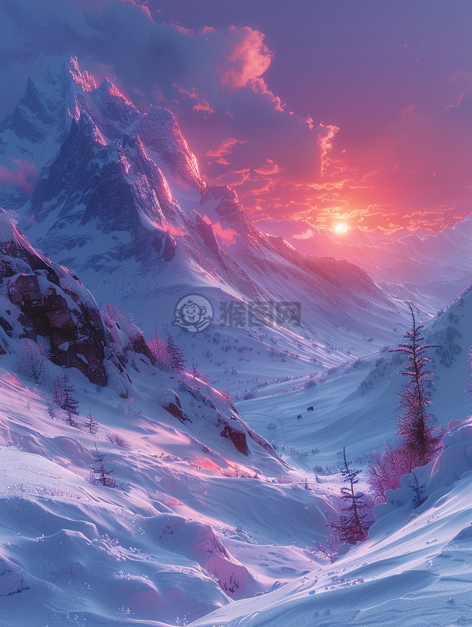雪山晨曦