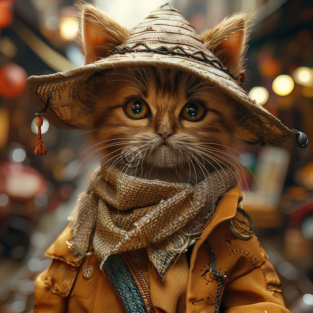 夏日城市街头猫步壁纸
