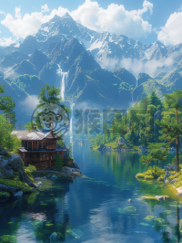 壮丽山水CG壁纸，细节入微，品质卓越