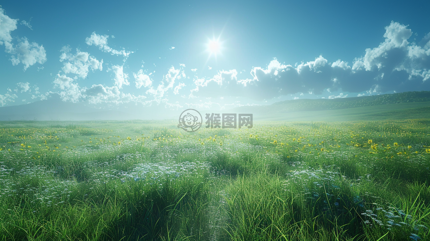 草原日出，精品壁纸，极致细节，展现美丽大自然。