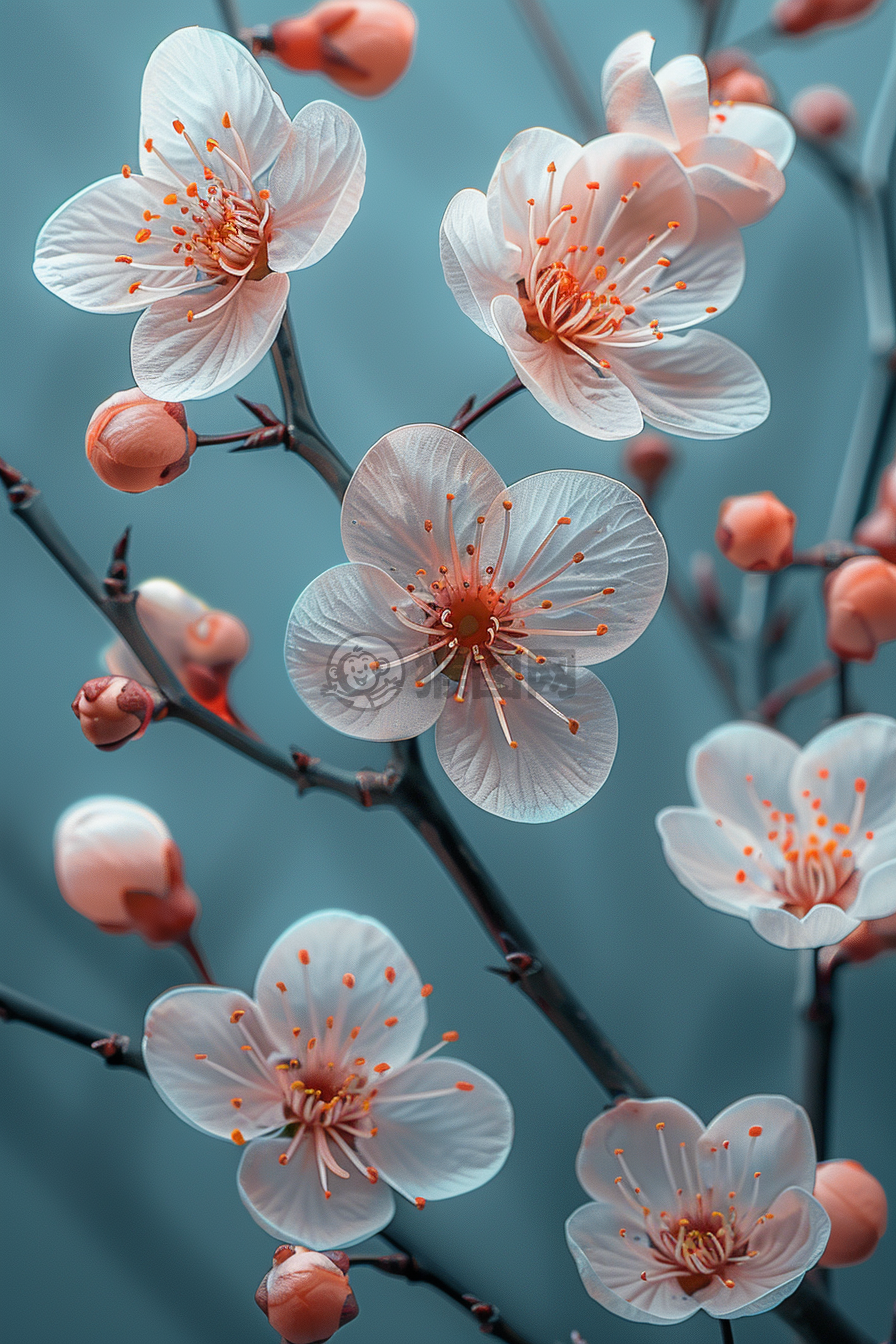 轻蓝花语，温情四溢