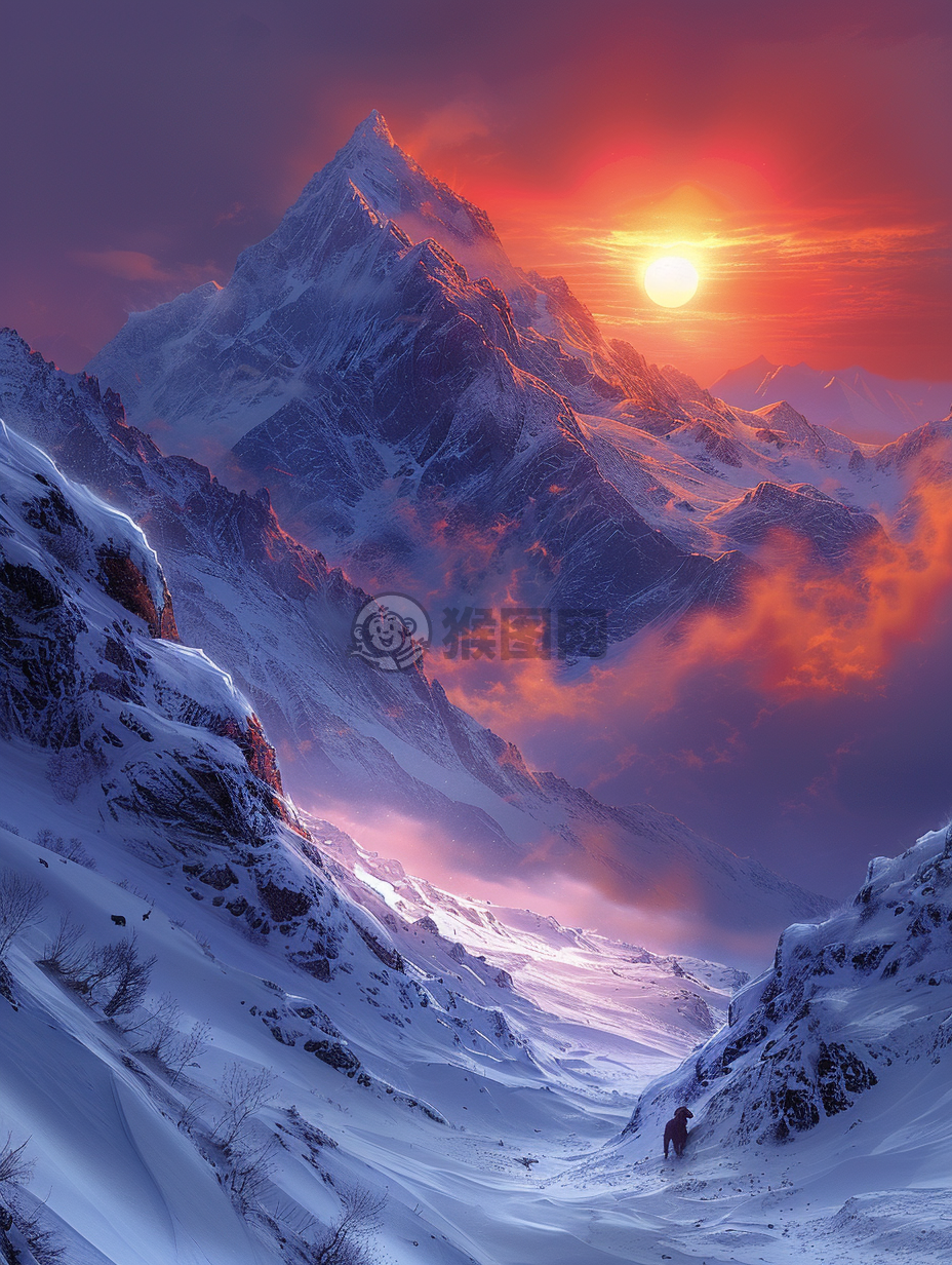 雪山晨曦 