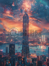 现代都市之夜壁纸，灯火辉煌，CG细致