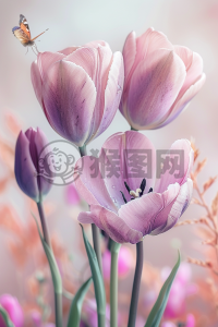 紫鸢飞舞，白底画卷