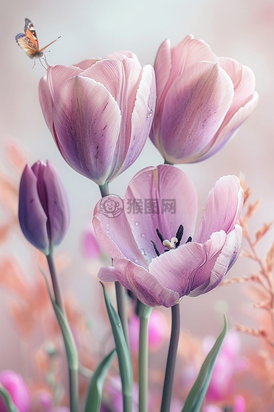 紫鸢飞舞，白底画卷