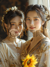 微笑花匠 中国美人 图像
