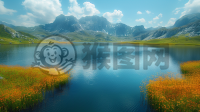 湖山秀美，高清自然光摄影