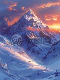 雪山晨曦