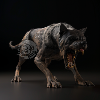震撼CG壁纸：全身巨犬，细节入微